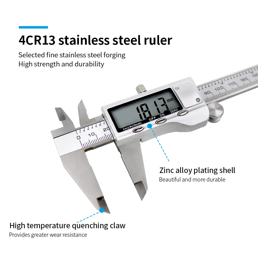 Металлический измерительный инструмент из нержавеющей стали цифровой штангенциркуль " 150 мм Цифровой штангенциркуль 6 дюймов 150 мм нержавеющая сталь