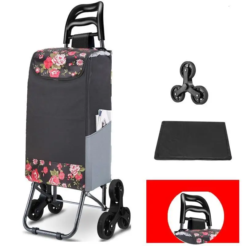 Carito Compra Carro Plegable Carrello Cucina кухонный стол Mesa Cocina колесница De Courses Avec roulets Тележка для покупок - Цвет: Version P