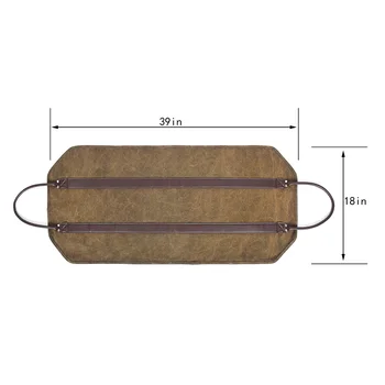 

Durable Canvas Firewood Log Carry Bag with Two Handles Firewood Storage Bag Outdoor WWO66