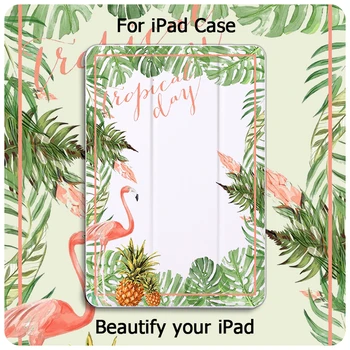 

Flamingo Flip Cover case For iPad Pro 9.7 air 10.5 11 12.9 10.2 Mini 2 3 4 5 2019 Case for Apple IPad Cartoon Flamingo