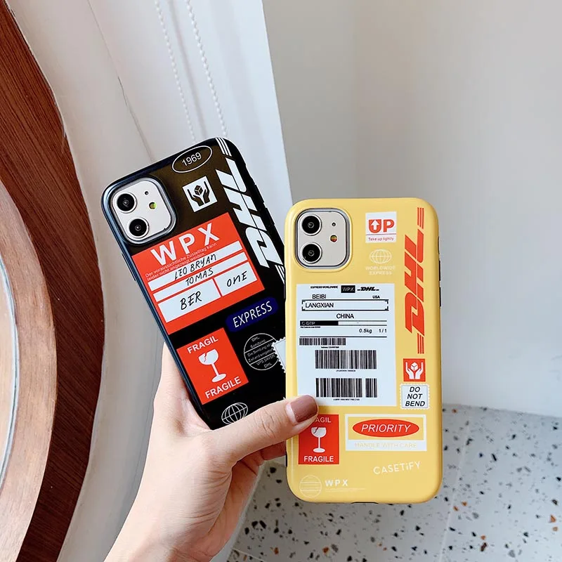 Чехол для iphone 11 11Pro Max, индивидуальная этикетка, штрих-код, DHL, прозрачный мягкий чехол для iphone X, XR, XS, MAX, 7, 8 Plus, задняя крышка
