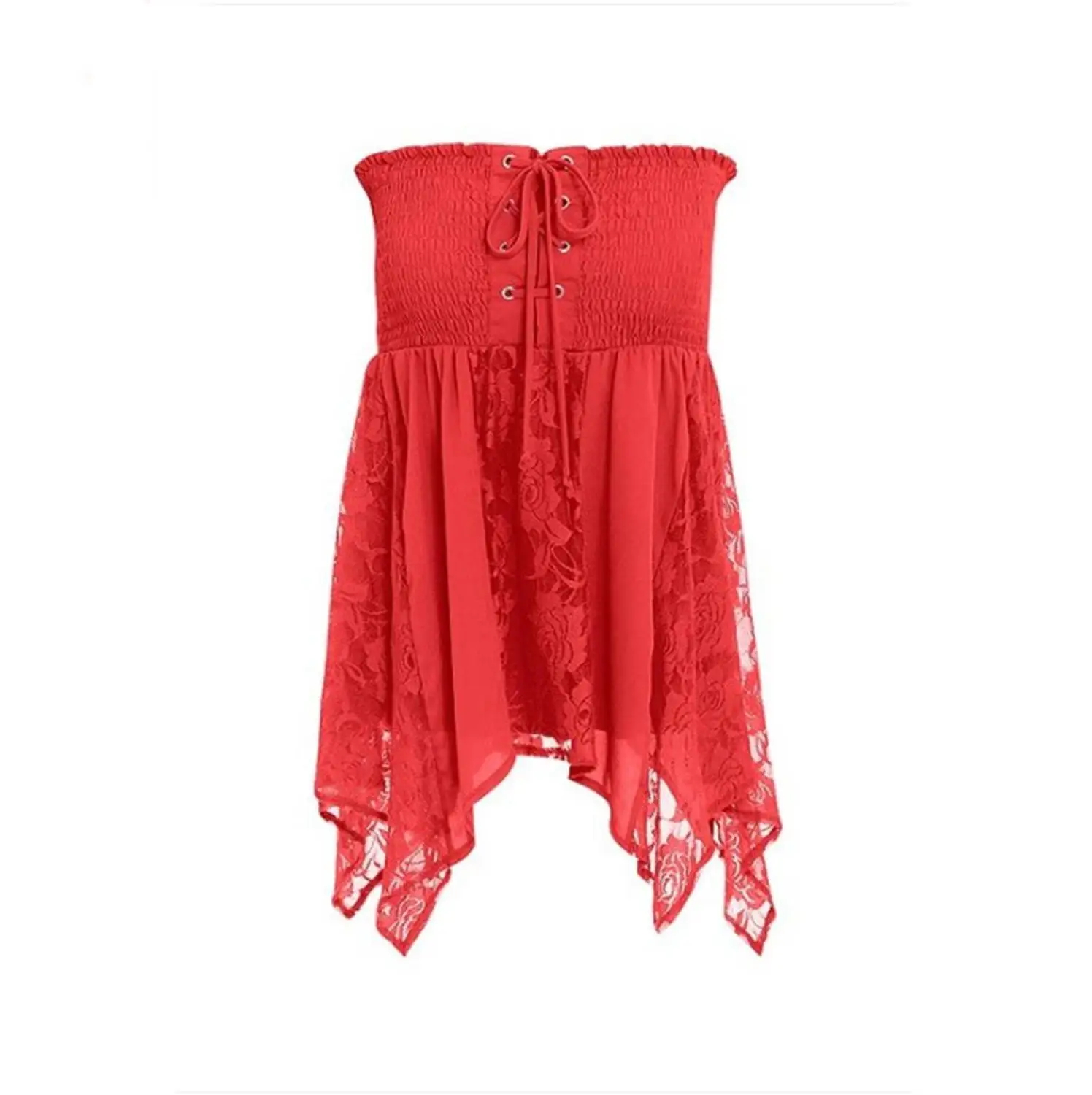 Summer Women Blouses Sexy Lace Strap Befree Boho Loose Vintage Ruffles Casual Cotton Chiffon Pluse Sizes Vest Tank Tops Shirts