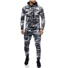 Спортивные костюмы для мужчин, мужские камуфляжные брендовые принтованные Новые Осенние теплые мужские спортивные костюмы, уличные костюмы, мужские спортивные костюмы, модный спортивный костюм