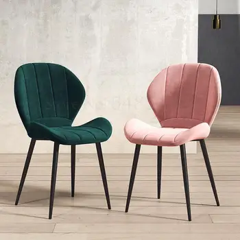 

Nordic Light Luxury Back Stool Ins Family Dining Chair Modern Simple Office Chair Net Red Simple Coffee Restaurant Chair