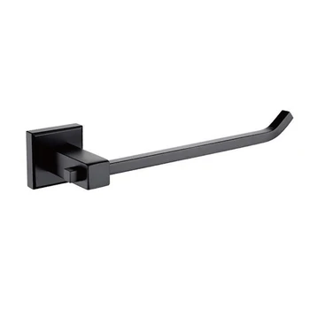 

Bathroom Tower Holder Black Aluminum 304 Towel Rack Hanging Holder Wall Mounted Square Clothes Robe Towel Rail Hanger Rack SUS