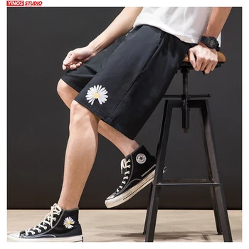 

Dropshipping Men Flower Printed 4 Colors Shorts Mens 2020 Knee Length Harajuku Loose Sweatpants Male Fashion Shorts Oversize 5XL
