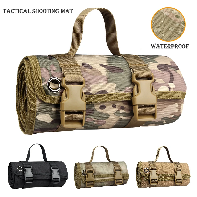 Outdoor Camping/Hunting Training EDC Tactical Shooting Mat Shooters Lightweight Roll-Up Military Airsoft Gun Pad Accessories | Спорт и