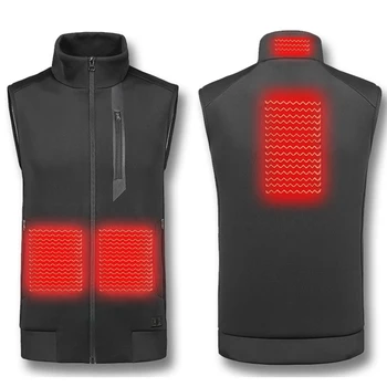 

ZYNNEVA Winter USB Smart Heating Vest Men Women Outdoor Self Heated Coat Carbon Fiber Fashion Heated Warm Hiking Clothing GC1128