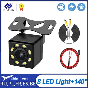 

E-ACE Car Rear View Camara 8 Led Reverse Camera Universal Night Vision HD CCD Auto Reversing Parking Waterproof Camera