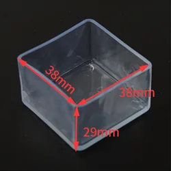 Enhanced Furniture Leg Protection Caps - Rubber Floor Protectors and Leveling Feet Covers - 8pcs (Square 38x38mm)