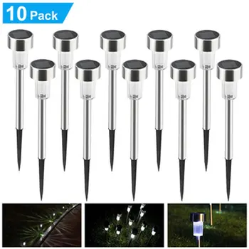 

10pcs Led Solar Garden Light Outdoor Decoration Pathway Waterproof LED Solar Powered Lawn Light Street Landscape Yard Lamp