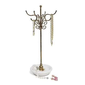 

Balvi jewelry Stand Dangler with ceramic baseman 37cm Metal/cerá