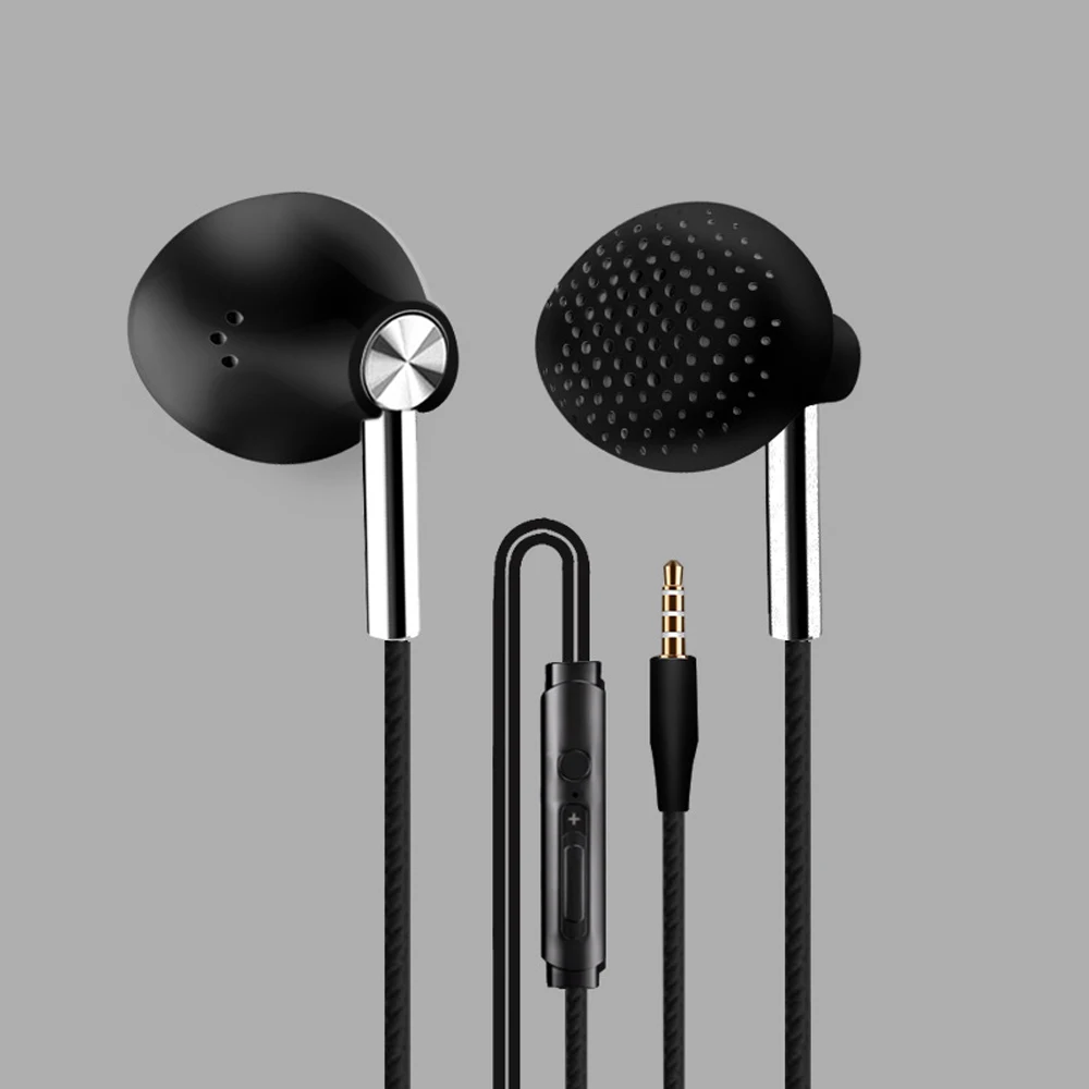 OLLIVAN 6D игровая гарнитура в уши, спортивные наушники, проводные, супер бас 3,5 мм, наушники с трещинами, вкладыши с микрофоном, бас стерео наушники - Цвет: Black