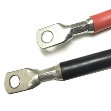 7AWG батарея кабель провода с разъемом терминал обжимной высоковольтный обшитый автомобиль электрический аккумулятор машины шнур питания медный нос