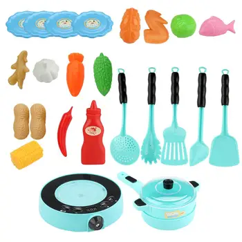 

25PCS Electric Simulation Induction Cooker / Ringtones / Digital Display Voice Reports Small Appliances House Pretend Game