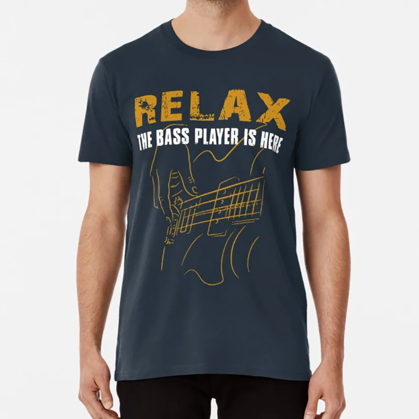 Bass Player-Расслабьтесь бас-плеер здесь футболка расслабьтесь бас-проигрыватель