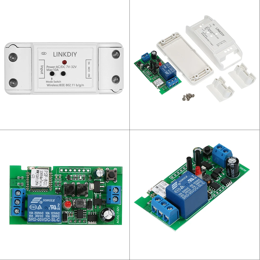 eWeLink Smart Wifi Switch Universal Module 1CH DC/AC7-32V Wireless Switch Timer Phone APP Remote Control for Alexa Google Home