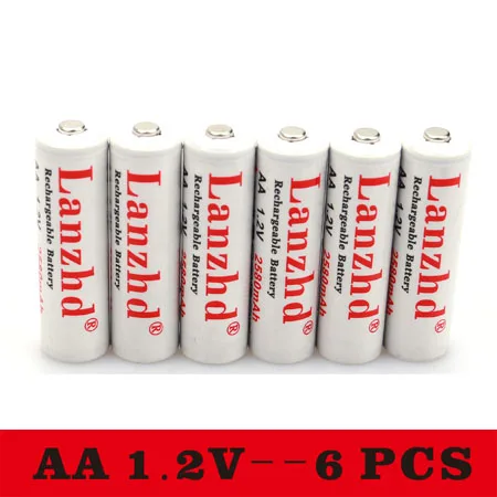 2-36 шт. батарея AA 1,2 V батарея Pro AA 2580mAh 1,2 V Ni-MH для игрушка-фонарик предварительно разогреваемая аккумуляторная батарея AA реальная емкость - Цвет: 6 PCS-AA