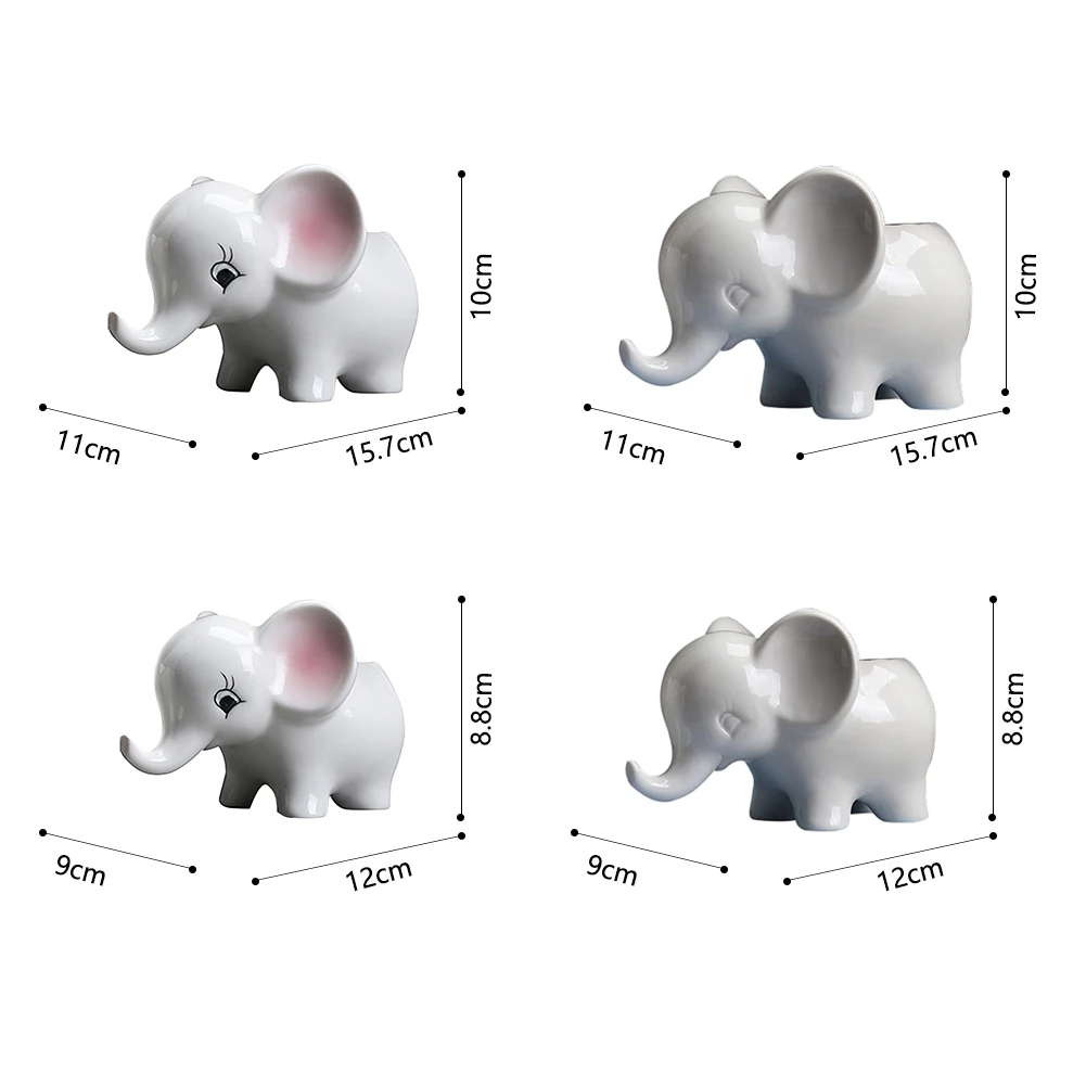 Керамический горшок в горшке для отеля, настольный домашний суккулентный завод, антикоррозийный открытый цветочный горшок, декоративное милое украшение в виде слона, простое