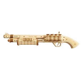 

Robotime 3d Wooden Puzzle Toys Blaster Model Terminator M870 DIY Assembly Handmade Stem Puzzle Toy For Children Boys Gifts