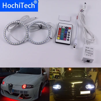 

For Alfa Romeo 147 2000 2001 2002 2003 2004 Halogen headlight Multi-color Led Angel Eyes Kit RGB Halo Rings Daytime Light DRL