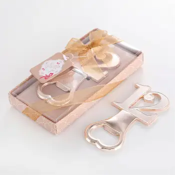 

Wedding Favors or Baby Shower Gifts Number 12 Gold Bottle Opener