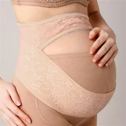 Ceinture en dentelle respirante pour femmes enceintes, ceinture de maternité sans rouleau, soulagement pelvien de la hanche, ceinture de soutien de grossesse, lifting du ventre, décompression 