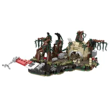 

MOC Architecture For Star of Space Wars Dagobah Playset Blasted Lands Place Building Blocks Kit Idea House Set Toys For Children