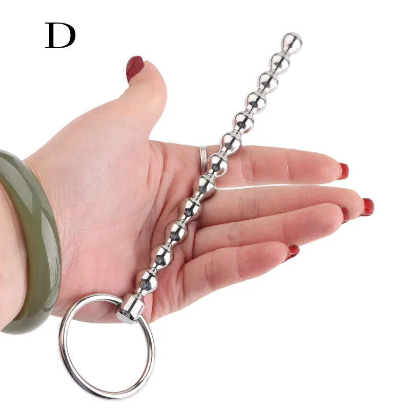 7 Size Solid/Hollow Male Urine Plugging Rod Stainless Steel Urethral Bead Metal Pagoda Horse Eye Stick Metal Peins Plug Expander penis sex toys