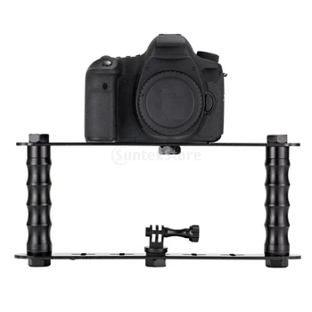 

Sports Video Camera Stabilizer Grip Holder Support Recording with Double Bar