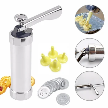 

Urijk Manual Cookies Press Cutter Baking Tools Kitchen Cookie Biscuits Press Machine Bakeware With 20 Cookie Molds 4 Nozzles