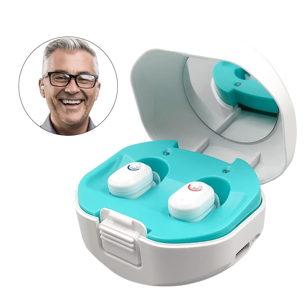 2021 beste Digit Wiederaufladbare Hörgerät Mini Sound Verstärker ITC Drahtlose Ohr Aids audifonos für Ältere Hörverlust Gerät