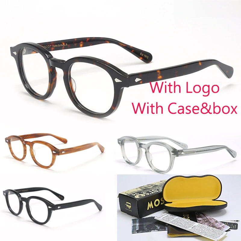Johnny Depp Optical Spectacle Frame Eyeglasses Men Lemtosh Style With Case&Box Computer Clear Lens Eyeglasses Frame Male