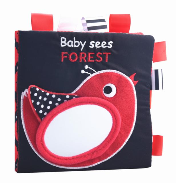 Black And White Label Cloth Book Newborn Infant Early Education Books Cloth Quiet Books