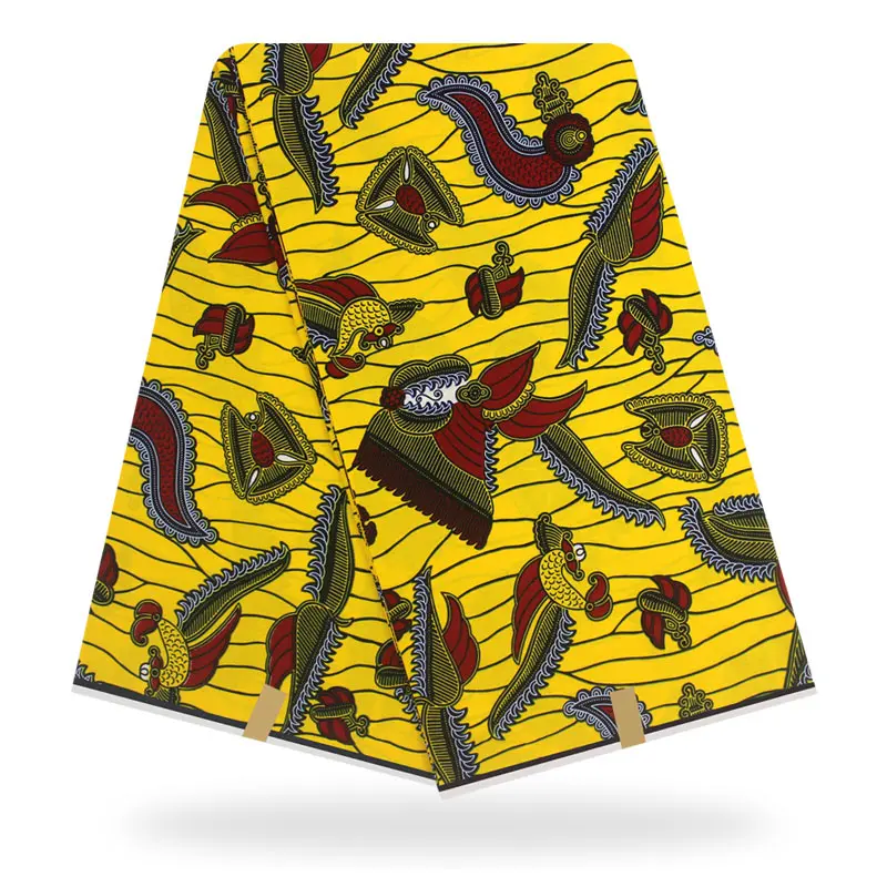 Анкара ткань воск африканская вощеная ткань принт хлопок материал 6 ярдов Африканский хлопок воск ткань для платья оптом - Цвет: color2