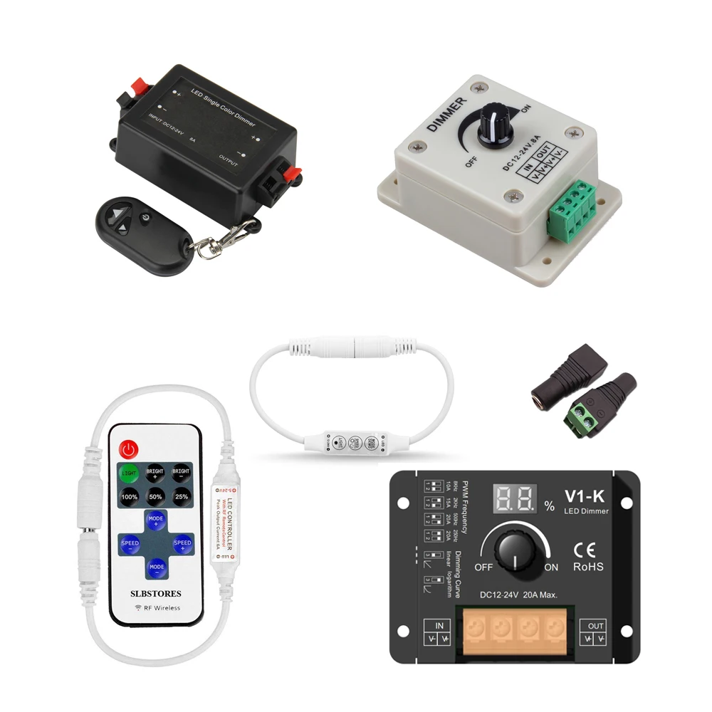 8A/30A светодиодный диммер 3key 11key пульта дистанционного управления DC12V 24V Регулируемый переключатель яркости для одного Цвет 5050 3528 светодиодный полосы света