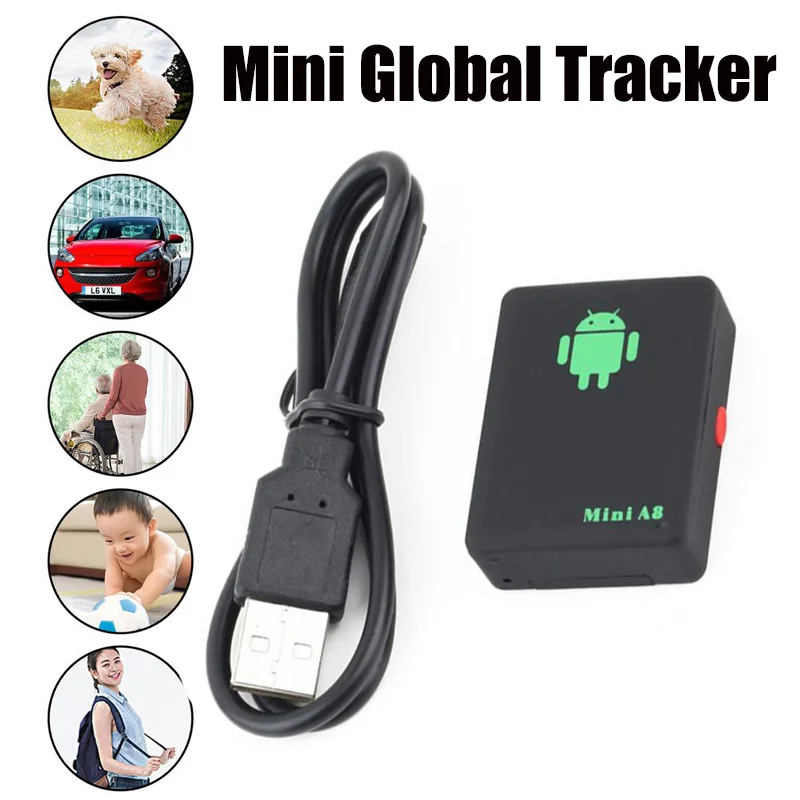 A8 Mini Gsm/Gprs Tracker Dispositivo Di Localizzazione Gsm Gprs In Tempo Reale Globale Con Pulsante Sos Per Auto Bambini Anziani Animali Domestici Sen