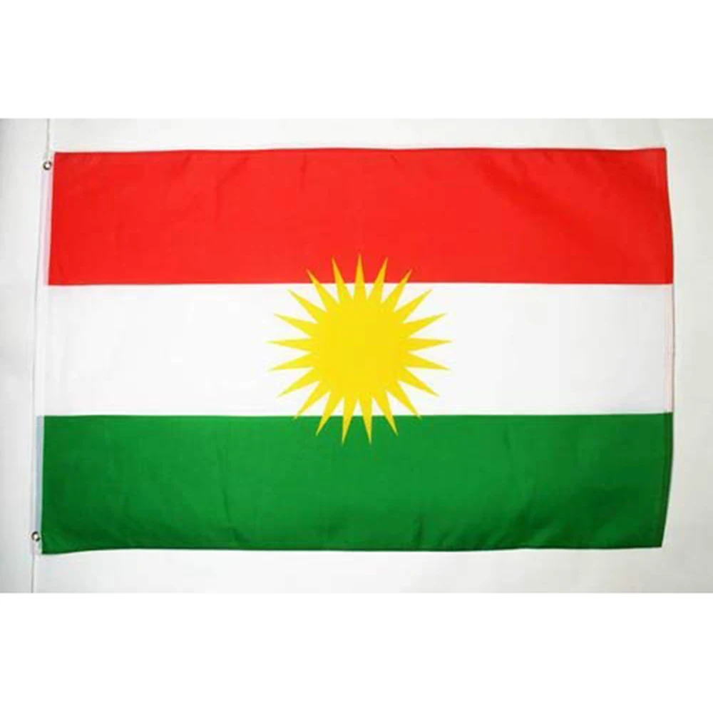 Горячая Kurdistan ФЛАГ 150x90 см 100D полиэстер Крытый Открытый украшения