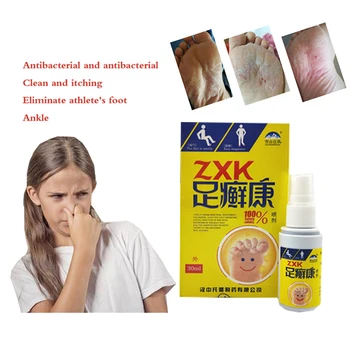 

30ml Spray Antibacterial Deodorant Powder Anti Itch Sweat Odor Feet Athletes Foot Liquid Anti-fungi Shoe Sock Feet Care