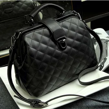 

Scrub Women Doctor Bag 2019 Fashion Vintage Quilted Messenger Bag High Quality Retro Shoulder Bag Simple Crossbody Bag Tote