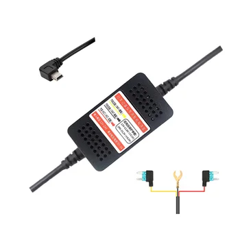 

Mini USB DC 5V 3A Car DVR Time-lapse Video Hardwire Dash Cam Kit Buck Line Charger Adapter Power Cable For 24H Parking Monitor