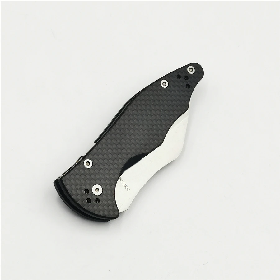 Carbon fiber BNEYS-Spider C85 складной нож CPM-S30V-Carbon волоконной ручкой Открытый Кемпинг EDC инструменты - Цвет: Carbon fiber