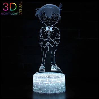 

ATOPH Japanese Anime Detective Conan 3D Night Light for Children Bedroom Bedside Lamp USB Charging Design