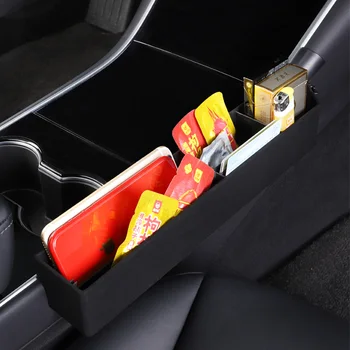 

Car Seat Gap Storage Box Cup frame Center Console Storage For Tesla Model 3 2017 2018 2019 2020 Interior Decoration Accessories