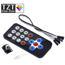 Tzt 1 lote infravermelho ir kits módulo de controle remoto sem fio kit diy hx1838 para arduino raspberry pi
