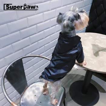 

New Pet Dog Raincoat Clothes For Small Dogs Black Waterproof Clothes Raining Rain Coat Outdoor Costumes French Bulldog EMC06
