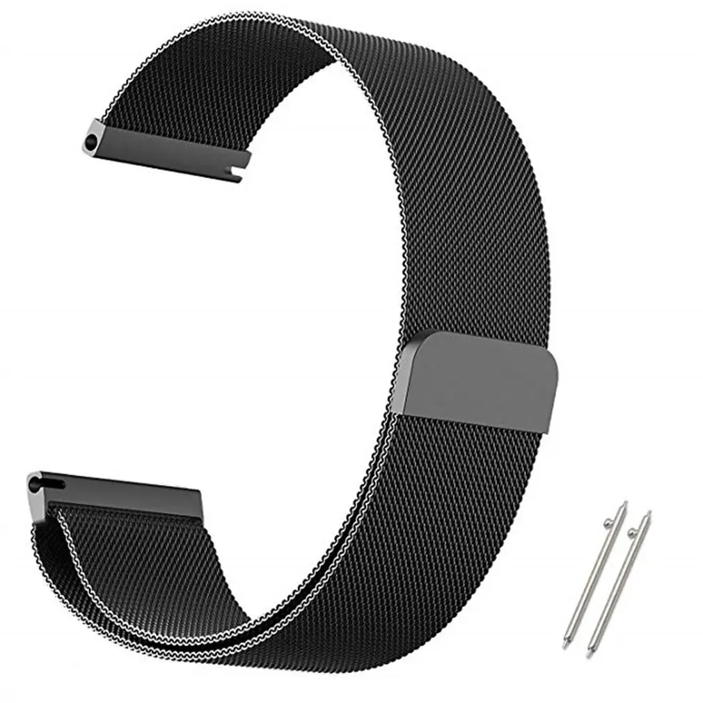

Metal Replacement Wrist Watchband Bracelet Stainless Steel Watch Band Closure Milanese Loop Strap Black 1pcs