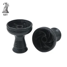 SY 1 шт. Вихревой Стиль черный силиконовый кальян табачная чаша кальян хича наргиле аксессуары для лотоса