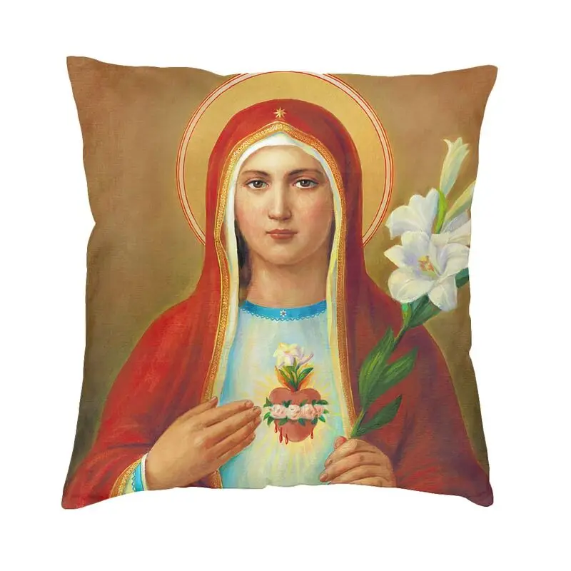 Our Lady with Flowers on Velvet