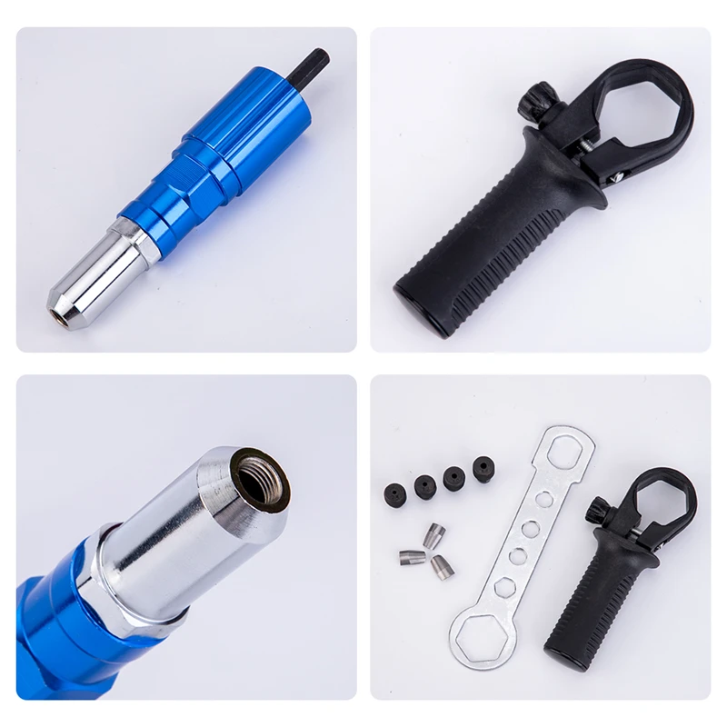 Professional Electric Rivet Gun Drill Adapter Cordless Rivet Nut Gun Machine Core Pull Accessories Riveter Insert Nut Tools 5